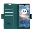 Pouzdro pro Motorola Moto G24 Power, ERBORD Glossy Litchi, flipová peněženka, zelené