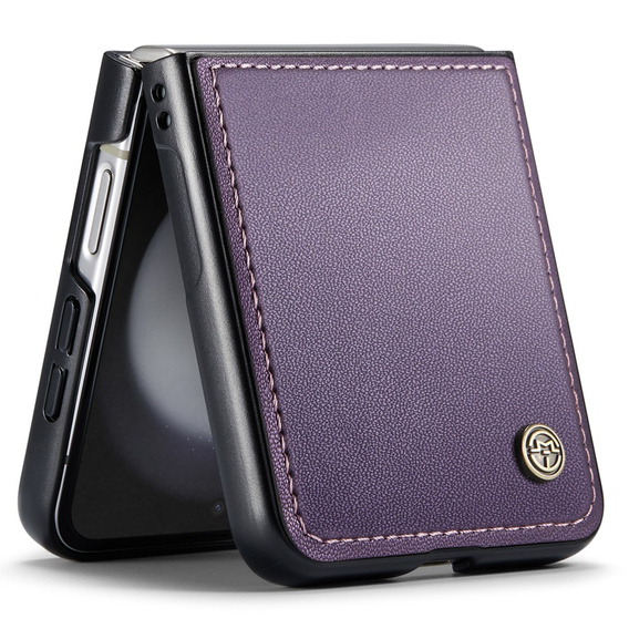 Pouzdro pro Samsung Galaxy Z Flip7 FE / Z Flip6, CASEME Litchi Leather, fialové