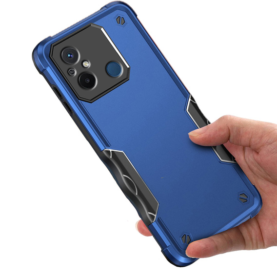 Pancéřové pouzdro pro Xiaomi Redmi 12C, Dual-Layer, námořnicky modré