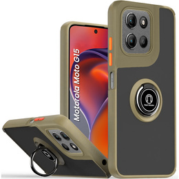 Pouzdro pro Motorola Moto G15 / Motorola Moto G15 Power, Frosted Ring, zelené