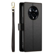 Klopové pouzdro pro Realme 14 Pro 5G, Wallet Zipper Pocket, černé