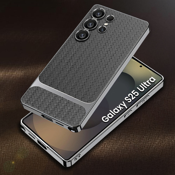 Pouzdro pro Samsung Galaxy S25 Ultra, GKK Woven Leather, šedé