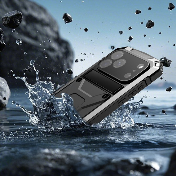 Pouzdro R-JUST s podstavcem a integrovaným sklem pro iPhone 17 Pro