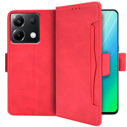 Klopové pouzdro pro Xiaomi Poco X6 5G, Card Slot, červené