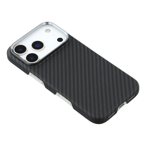 Pouzdro pro iPhone 17 Pro, Carbon Fiber, pro MagSafe, černé