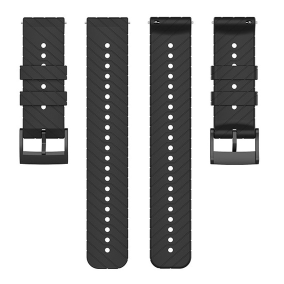 Univerzální silikonový řemínek 22 mm, černý