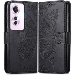 Klopové pouzdro pro Oppo Reno 11F 5G, Butterfly, černé