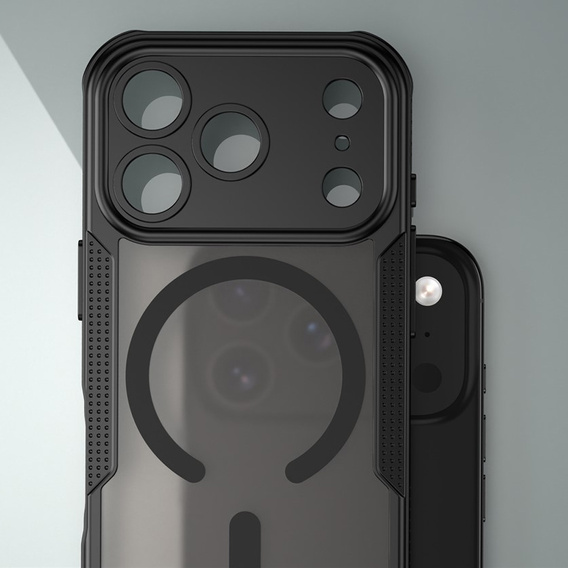 Pouzdro pro iPhone 17 Pro Max, pro MagSafe, pancéřované, černé