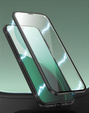 Pouzdro pro Oppo Reno 14, magnetické dvojité sklo, průhledné s černými boky