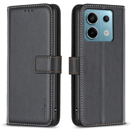 Klopové pouzdro pro Xiaomi Redmi Note 13 Pro 4G / Xiaomi Redmi Note 14S / Xiaomi Poco M6 Pro 4G, BINFEN Wallet, černé