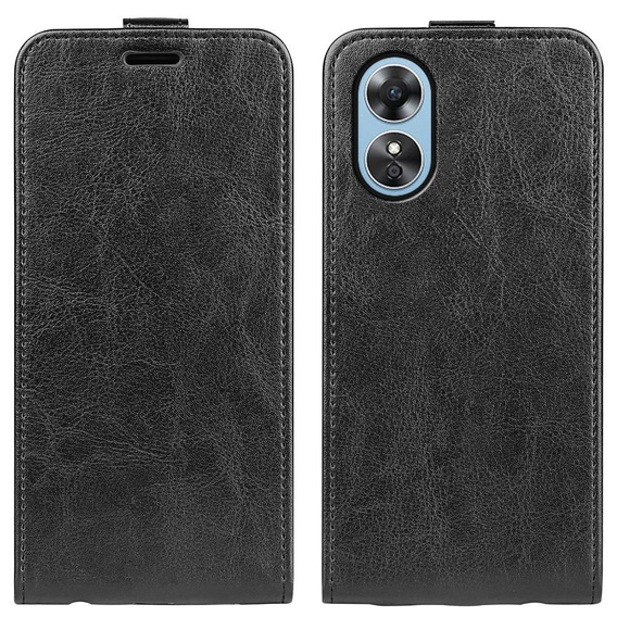 Klopové pouzdro pro Oppo A17, Flip, černé