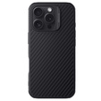 Pouzdro pro iPhone 16 Pro, pancéřované Nillkin, Carbon Fiber, pro Magsafe, černé