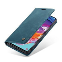 Pouzdro CASEME pro Samsung Galaxy A70, Leather Wallet Case, modré