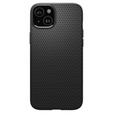Pouzdro Spigen pro iPhone 15, Liquid Air, černé + 9H tvrzené sklo