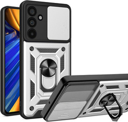 Pouzdro pro Samsung Galaxy M55 5G, CamShield Slide, stříbrné