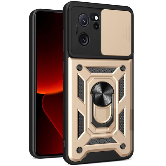 Pouzdro pro Xiaomi 13T / 13T Pro, CamShield Slide, zlaté
