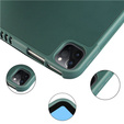 Pouzdro pro iPad Pro 11 2021/2022, Smartcase s prostorem pro stylus, zelené