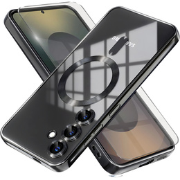 Pouzdro pro Samsung Galaxy S25+ Plus, Electro MagSafe, černé + sklo na displej