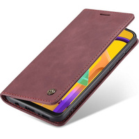 Pouzdro CASEME pro Samsung Galaxy M21, Leather Wallet Case, kaštanové