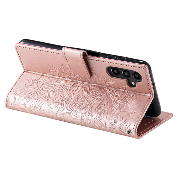 Klopové pouzdro pro Samsung Galaxy A34 5G, Mandala, růžové rose gold