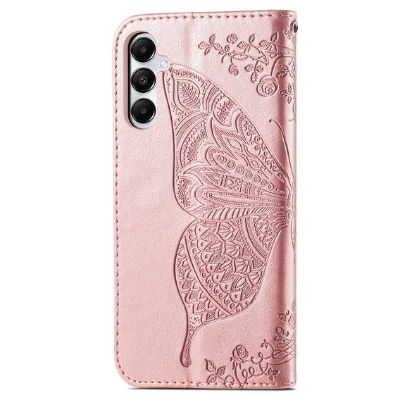 Klopové pouzdro pro Samsung Galaxy A05s, Butterfly, fialové