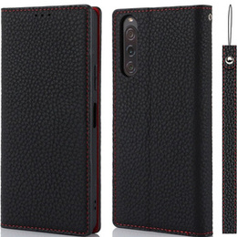 Klopové pouzdro pro Sony Xperia 10 V, Litchi Skin Grain, černé