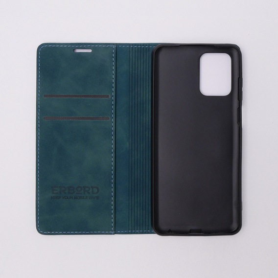 Pouzdro pro Motorola Moto G73, ERBORD Vintage peněženka s klopou, modré