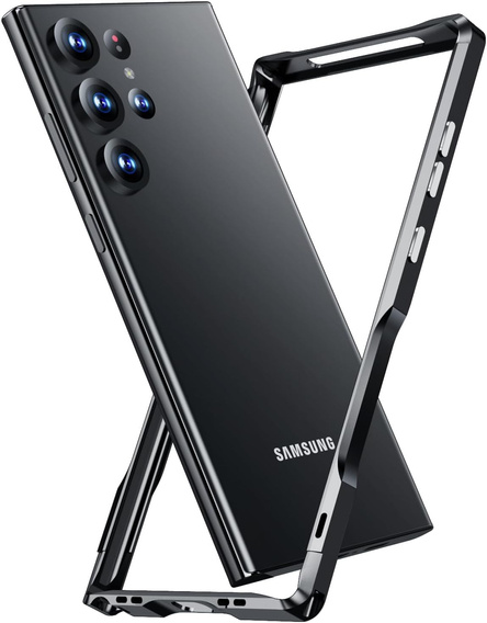 Pouzdro LUPHIE pro Samsung Galaxy S24 Ultra, Armor Bumper, černé