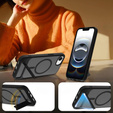 Pouzdro pro iPhone 16E, matný stojánek, pro MagSafe, černé