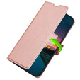 Klopové pouzdro pro Xiaomi 12 Pro, Wallet, růžové rose gold