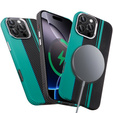 Pouzdro pro iPhone 16 Pro Max, Carbon Fiber MagSafe, černá / modrá