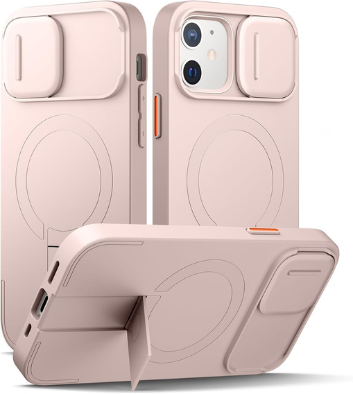 Pouzdro pro iPhone 12 / 12 Pro, Suritch Shockproof, pro MagSafe, růžové