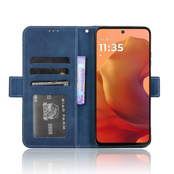 Klopové pouzdro pro Motorola Moto G15 / Motorola Moto G15 Power, Card Slot, námořnicky modré
