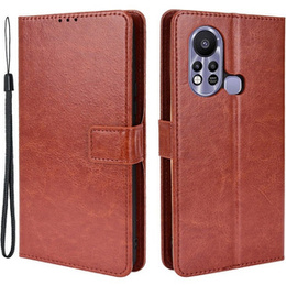 Klopové pouzdro pro Infinix Hot 11s, Crazy Horse Wallet, hnědé