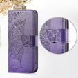 Klopové pouzdro pro Xiaomi Redmi 15C 4G/LTE, Butterfly, fialové