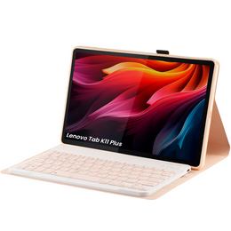 Pouzdro s klávesnicí Bluetooth pro Lenovo Tab K11 Plus - růžové
