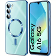 Pouzdro pro Samsung Galaxy A16, Electro MagSafe, modré + sklo na displej