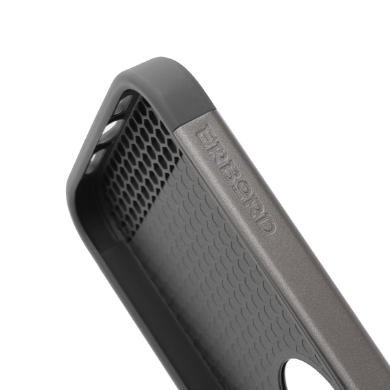 Pouzdro pro iPhone 15 Pro Max, ERBORD MagProtect Slide Camera, titanově šedý