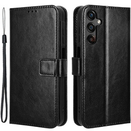 Klopové pouzdro pro Samsung Galaxy A25 5G, Crazy Horse Wallet, černé