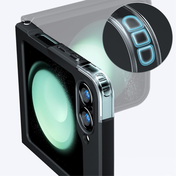 Pouzdro pro Samsung Galaxy Z Flip7 FE / Z Flip6, Fusion Hybrid, černé