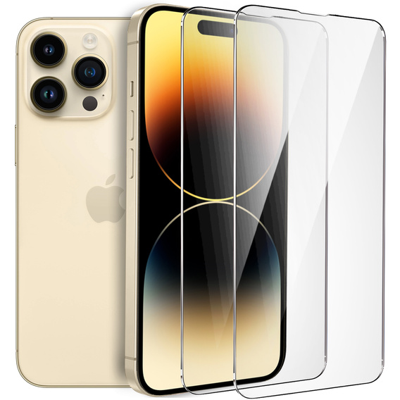 2x tvrzené sklo ERBORD 9H Hard Glass na displeji pro iPhone 14 Pro