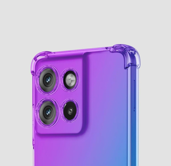 Pouzdro pro Motorola Moto G15 / Motorola Moto G15 Power, Gradient Dropproof, Fialová / modrá