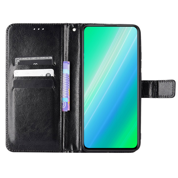 Klopové pouzdro pro Oppo A60, Crazy Horse Wallet, černé