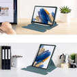 Pouzdro s klávesnicí pro Samsung Galaxy Tab A9+, Rotary 360° Leather, tmavě zelené