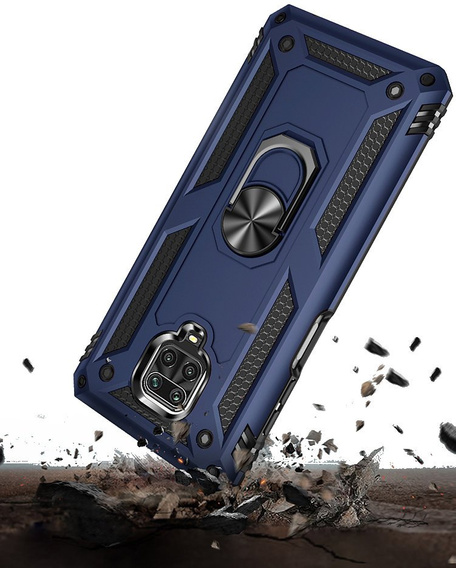 Pancéřové pouzdro pro Xiaomi Redmi Note 9S / 9 Pro, Nox Case Ring, námořnicky modré