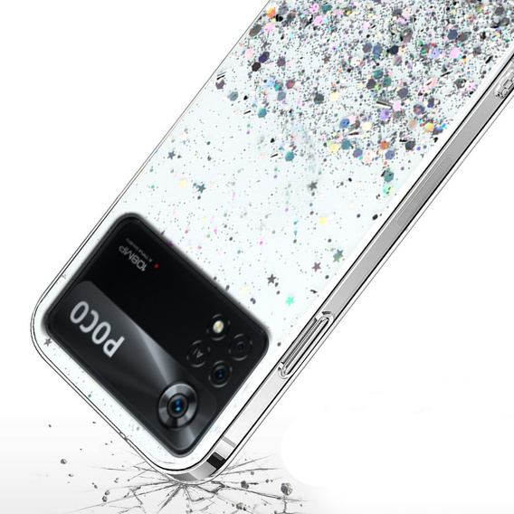 Pouzdro pro Xiaomi Poco X4 Pro 5G, Glittery, průhledné