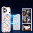 Magnetické pouzdro s květinovým laserovým vzorem pro iPhone 17 Pro
