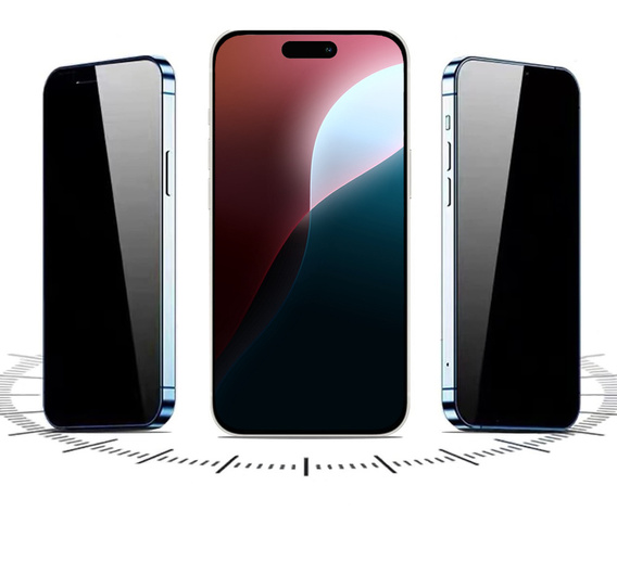 2x Tvrzené sklo pro iPhone 17 Pro/17/16 Pro, ERBORD 9H Easy App Anti-Peep