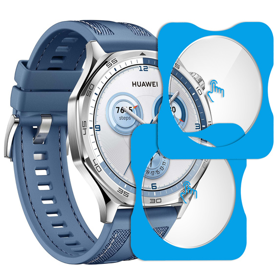 2x Tvrzené sklo ERBORD pro Huawei Watch GT 5 41mm, s montážním rámečkem