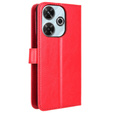 Klopové pouzdro pro Xiaomi Redmi 13, Crazy Horse Wallet, červené